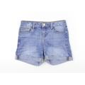 Denim & Co. Womens Blue Colourblock Bermuda Shorts Size 6