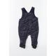 George Baby Blue Striped Dungaree One-Piece Size 0-3 Months