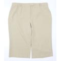 Classics Womens Beige Cropped Trousers Size 26 L20 in