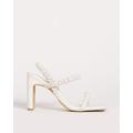 Ruched Strap High Heeled Sandals Ex Wide