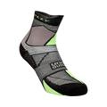 Hilly Marathon Fresh Anklet Medium Cushioning Running Socks - Grey, Black, Size 47-48.5