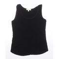 Oasis Womens Black Viscose Basic Tank Size M Round Neck