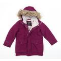 Craghoppers Girls Purple Basic Coat Coat Size 5-6 Years