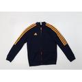 adidas Boys Blue Polyester Full Zip Sweatshirt Size 11-12 Years