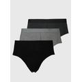 Grey & Black Briefs 3 Pack M