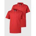 Red Unisex Polo Shirt 2 Pack 12 years