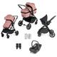 Ickle Bubba Comet 3 in 1 Travel System - Dusky Pink