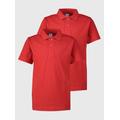 Red Unisex Polo Shirt 2 Pack 9 years