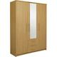 Argos Home Normandy 3Dr 3Drw Large Mirror Wardrobe - Oak Eff