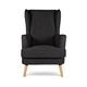 Habitat Callie Fabric Wingback Chair - Charcoal