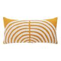 Habitat Geo Tufted Cushion - Yellow & White - 60x30cm