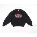 Fruit of the Loom Mens Black Pullover Jumper Size M