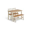 Habitat Chicago Solid Wood Table, Bench & 2 Chairs