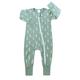 Pale Green Heather Zippy Sleepsuit with Feet & Hand Cuffs | Style My Kid, 9-12M