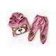 2-piece Bear Face Hooded Zip Top & Bottoms Set - Rose Red | Style My Kid, 2-3Y
