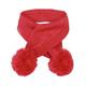 Red Baby and Toddler Cable Knit Scarf with Pom Poms - 3-24 Months | Style My Kid