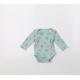 John lewis Girls Blue Animal Print Cotton Babygrow One-Piece Size 0-3 Months - New born