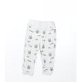 Disney Baby Baby Grey Geometric 100% Cotton Cropped Leggings Size 12-18 Months