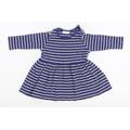 NEXT Girls Blue Pinstripe Jumper Dress Size 3-6 Months
