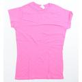 Gildan Womens Pink Basic T-Shirt Size L