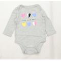 Gap Girls Grey Babygrow One-Piece Size 6-9 Months - You and Me Hearts