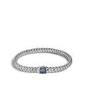 John Hardy Classic Chain Sterling Silver Lava Small Bracelet with Blue Sapphire