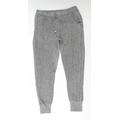 F&F Womens Grey Polyester Jogger Trousers Size 12 L28 in Regular