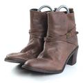 Faith Womens EU Size 37 Brown Leather Ankle Boots