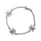 Silver Cubic Zirconia Daisy Bracelet - 7.5in - F1423