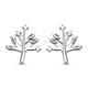 Fossil JFS00548040 Silver Cubic Zirconia Tree Of Life Stud Earrings - J4860