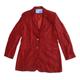 Marks & Spencer Womens Size 12 Red Check Longline Formal Occasion Work Office Business Professional Jacket (Regular)