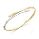 9ct Two Colour Gold Crossover Bangle - EXCLUSIVE - G8424