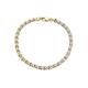 9ct Gold Two Colour Kisses Bracelet - 7in - G6438