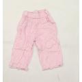 JoJo Maman BÃ©bÃ© Girls Pink Check Capri Trousers Size 6-9 Months