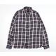 burton menswear Mens Multicoloured Check Button-Up Size L