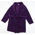 C&A Womens Purple Solid Kimono Gown Size L