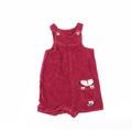 Nutmeg Girls Red Dungaree One-Piece Size 9-12 Months