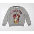 Harry Potter Womens Grey Jersey Top Pyjama Top Size M - Harry Potter Gryffindor