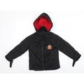 Sunderland AFC Boys Black Rain Coat Coat Size 5-6 Years