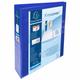 Exacompta Kreacover Personal Ring Binder A4 Plus 2 Rings 40mm 3 Pockets Pack of 10 Blue, Blue