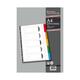 Ryman 5 Part Dividers Indexed Coloured Tab White, Mylar