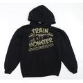 Gildan Mens Black Cotton Pullover Hoodie Size M - powerzone gym