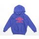 Umbro Boys Blue Pullover Hoodie Size S