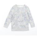 George Boys Grey Geometric Cotton Pullover Sweatshirt Size 2-3 Years - Dinosaur print
