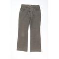 Per Una Womens Green Cotton Bootcut Jeans Size 12 L28 in Regular