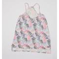 Lee Cooper Womens White Floral Basic Tank Size 12