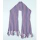 Preworn Womens Purple Striped Scarf