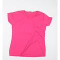 Fruit of the Loom Womens Pink Basic T-Shirt Size 2XL