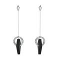 Platinum Whitby Jet 1.31ct Diamond Rhombus Drop Earrings