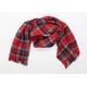 Preworn Red Tartan Womens Cotton Blend Scarf